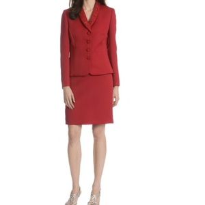 Elie Tahari Arthur S Levine Red 2-piece skirt suit